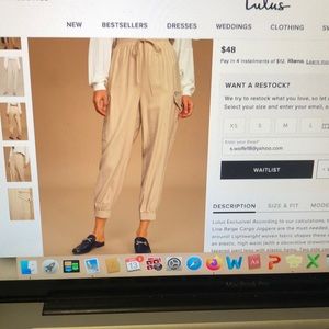 The Botton Line Beige Cargo Joggers